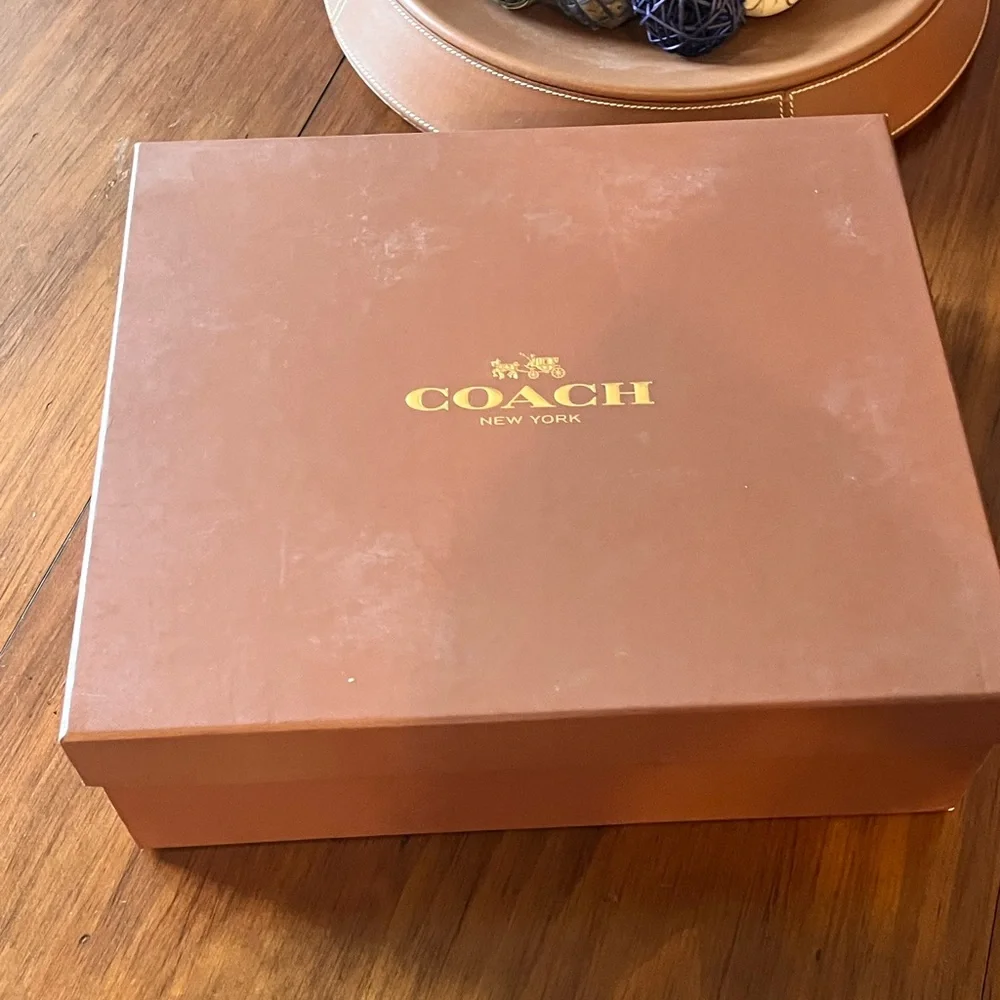 Coach New York Empty Heavy Duty shoe storage gift box brown